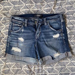 Denim shorts